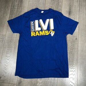 Smart Blanks Mens “Super Bowl LVI Rams” T-Shirt Blue